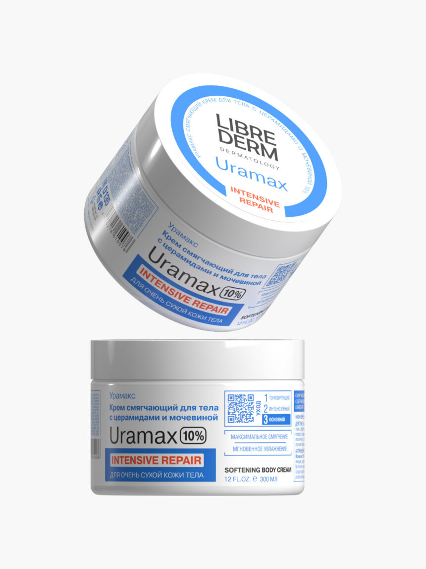LIBREDERM Крем для тела cмягчающий URAMAX с церамидами и мочевиной 10% 300 мл, LIBREDERM